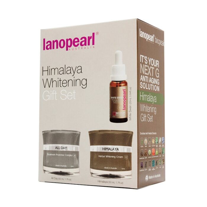 Bộ tinh chất dưỡng trắng da Lanopearl Himalaya Whitening Gift Set 125ml